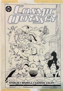 Cosmic Odyssey #1 Cover (DC, 1988) Comic Art